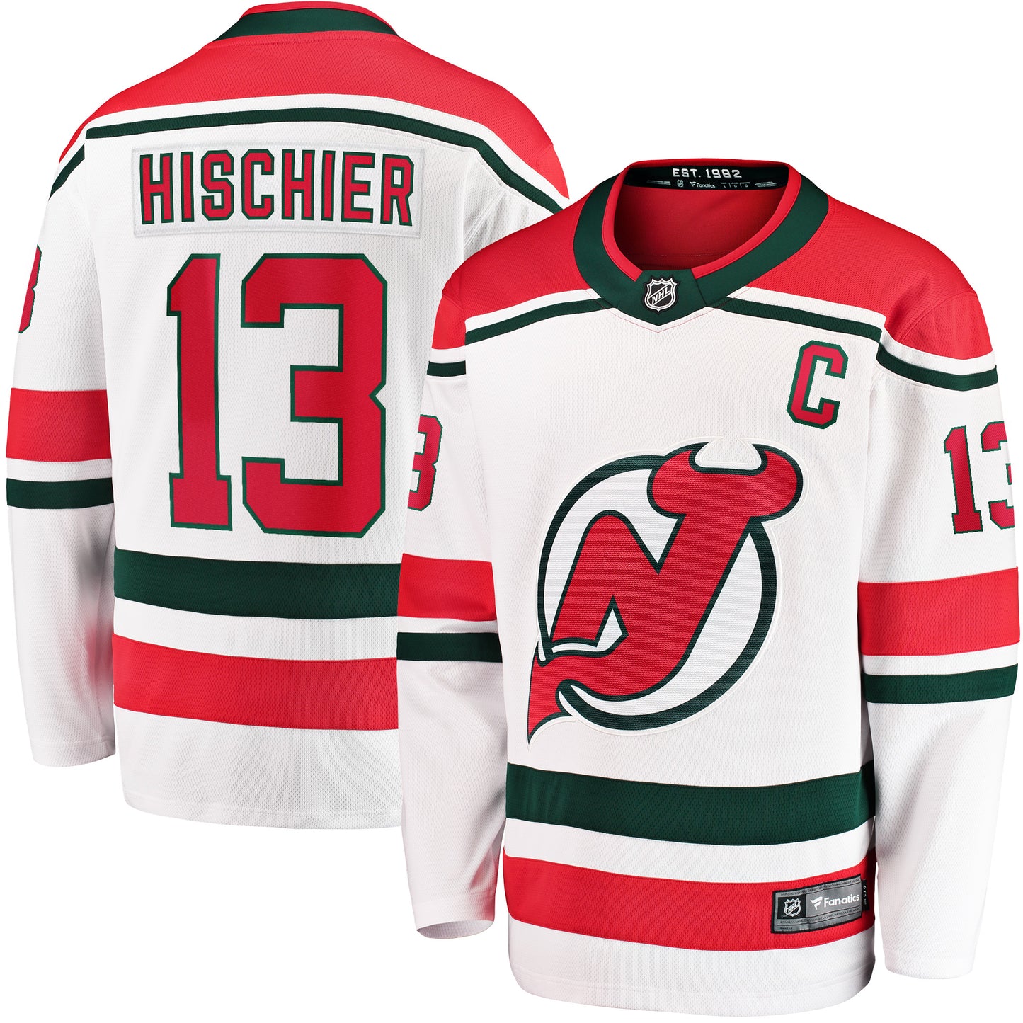 Nico Hischier New Jersey Devils Fanatics Branded 2022/23 Heritage Premier Breakaway Jersey - White